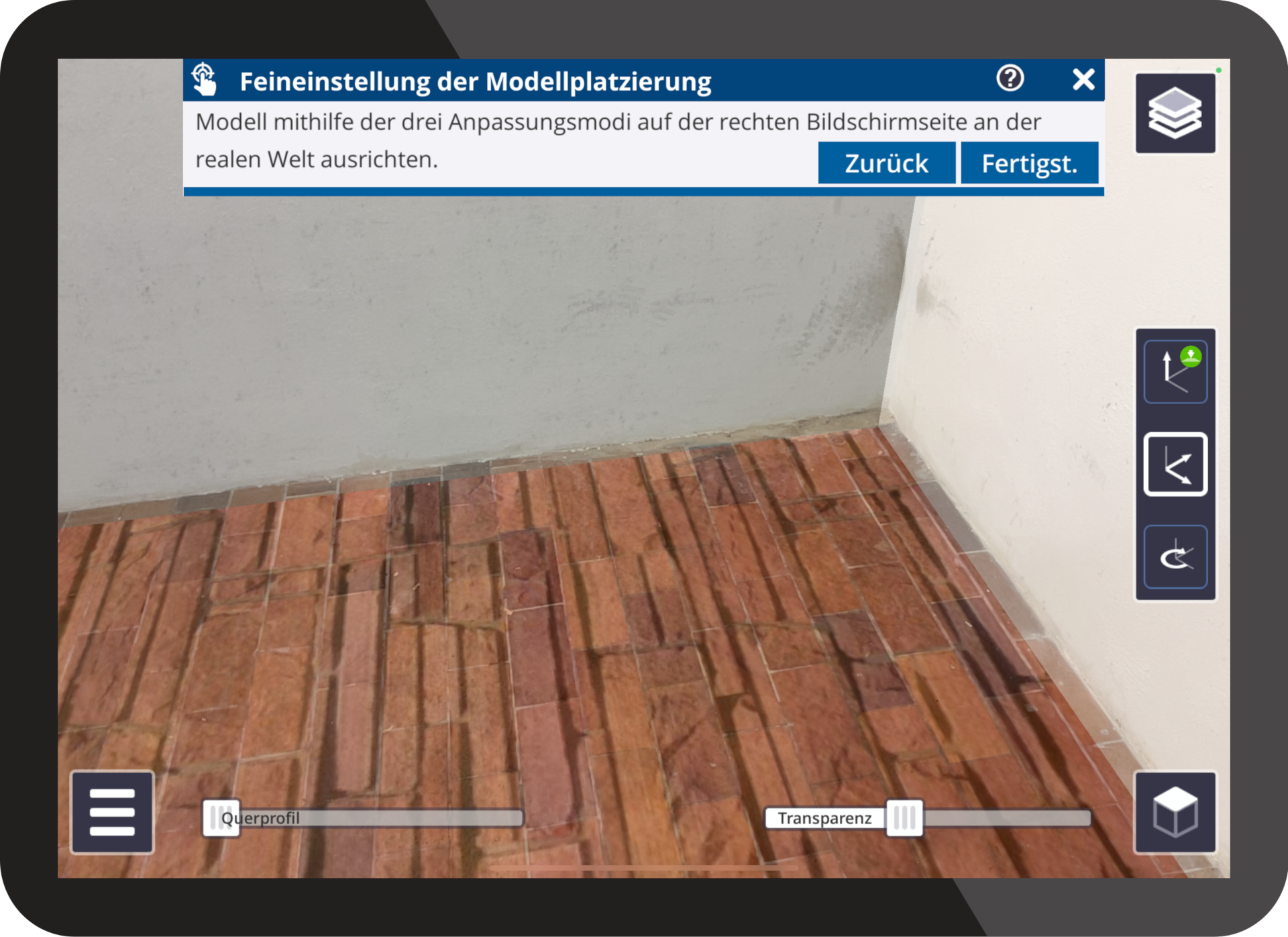 Modell platzieren