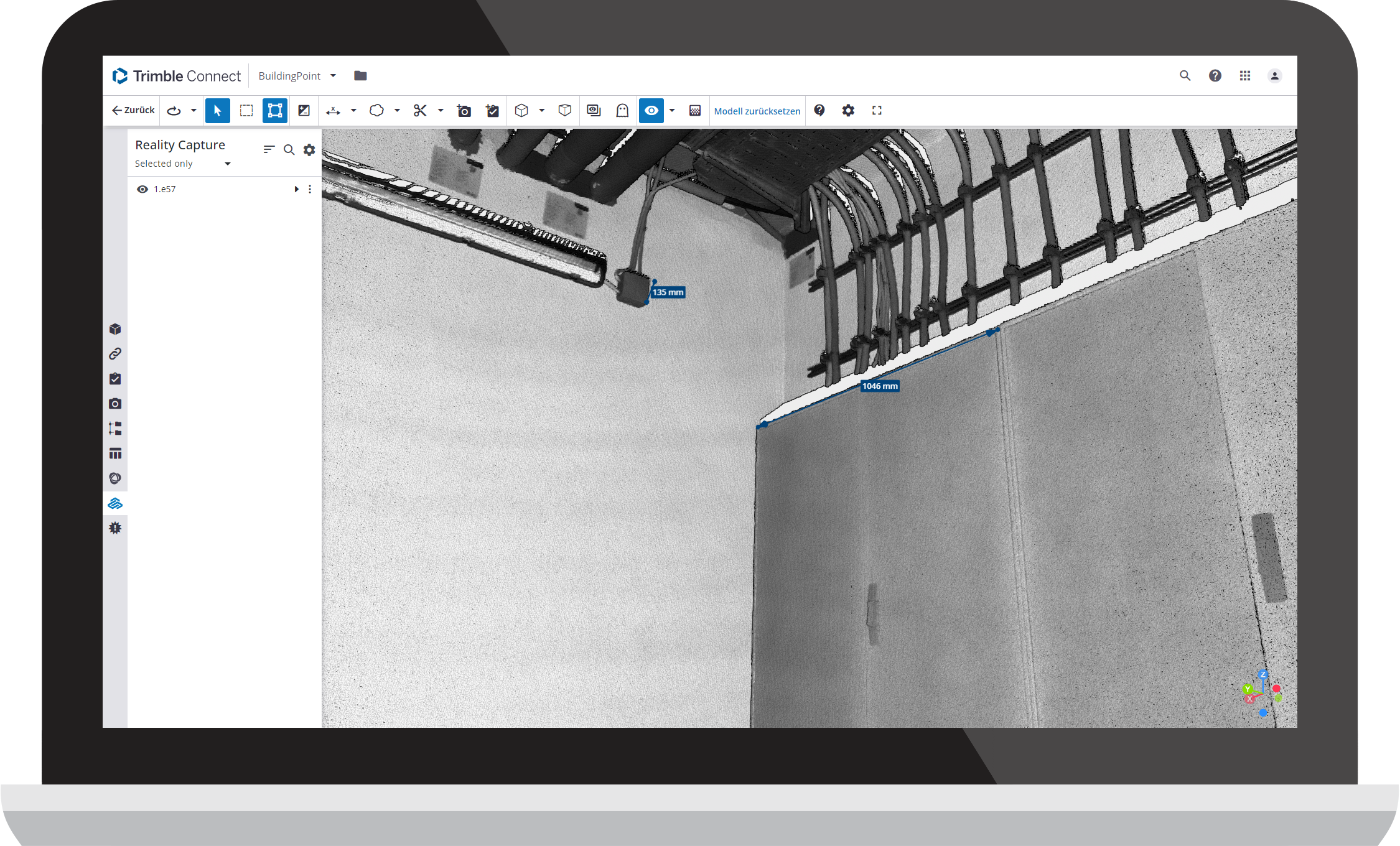 Trimble Reality Capture Punkte messen