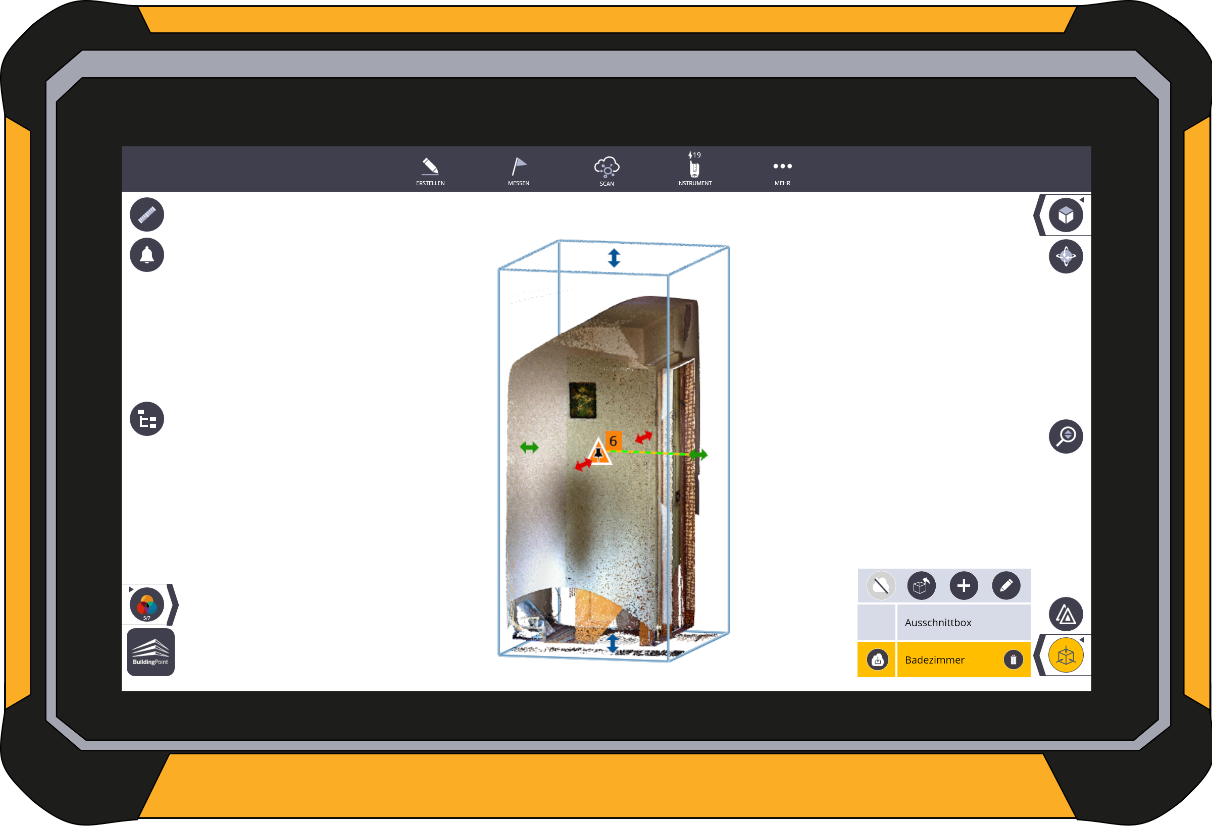 Laserscanner Ausschnittbox