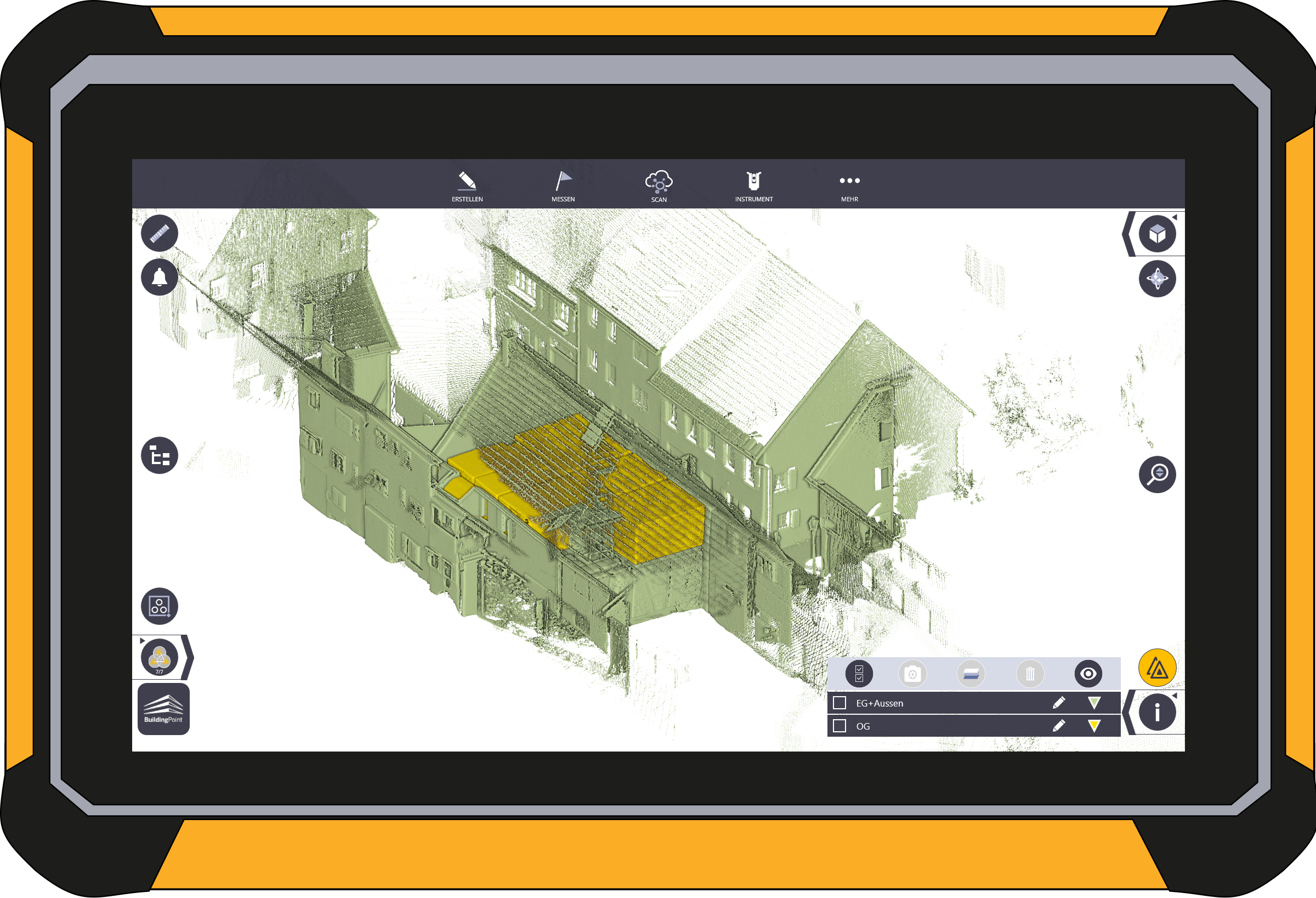 Laserscanner Standpunkte gruppieren
